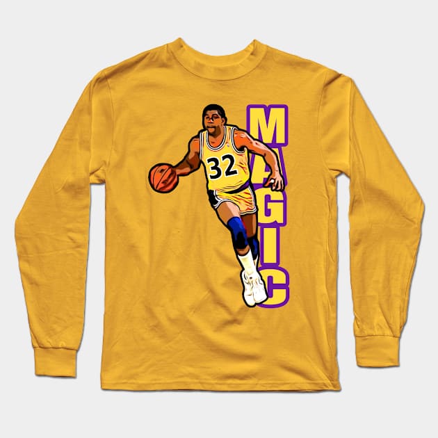 Lakers Magic 32 Long Sleeve T-Shirt by Gamers Gear